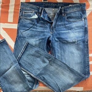 Calvin Klein Dark Blue Men's Straight Jeans